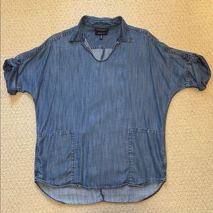 Foxcroft Shaped Fit Chambray top